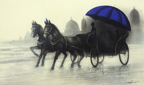 Rhythmic monsoon ride by Somnath Bothe, Painting | Mojarto