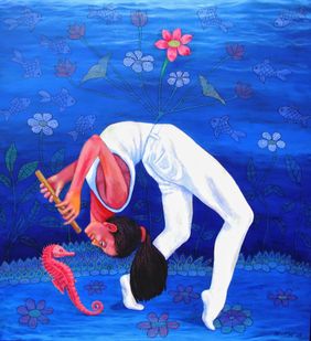 UNITY WITH NATURE by Prasenjit Nath, Painting | Mojarto
