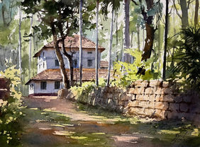 Life in village by Sunil Linus De, Painting | Mojarto