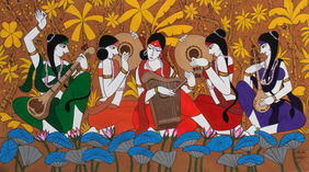 The Musicians by Chetan Katigar, Painting | Mojarto