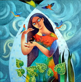 Dream space by Raji Pavithran, Painting | Mojarto