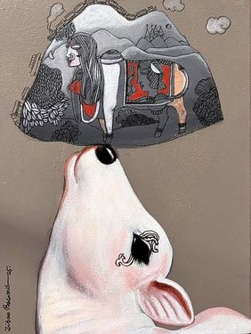 Emotional attachment by Jiban Biswas, Painting | Mojarto