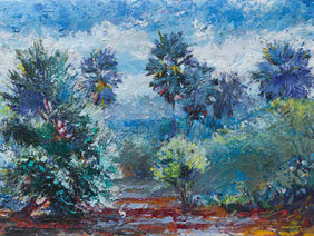 Palmyra Landscape by Sathya Arunachalam, Painting | Mojarto