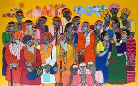 Journey of hopes and wishes by Dhan Prasad, Painting | Mojarto