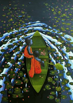 Journey with Beauty by Yashpal Kamble, Painting | Mojarto