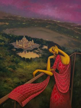 Dream City 4 by Uttam Bhattacharya, Painting | Mojarto