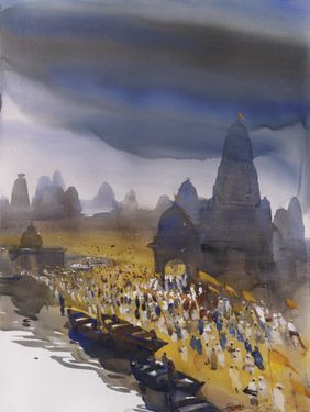Drenched in devotion by Prashant Prabhu, Painting | Mojarto