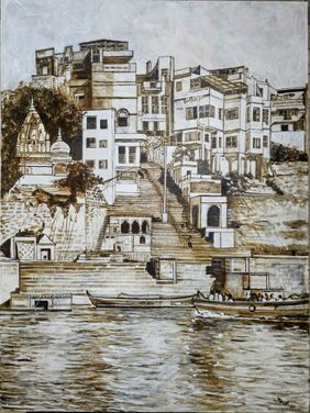 Shitala Ghat by Mamta Malhotra, Painting | Mojarto