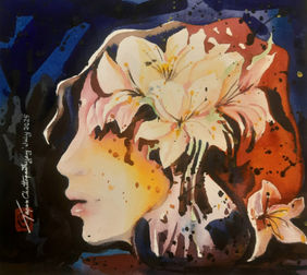 she by Tapan Chattopadhyay, Painting | Mojarto