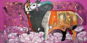 Social Landscape by Jiban Biswas, Painting | Mojarto