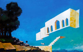 The Facade by Ranjit Balmuchu , Painting | Mojarto