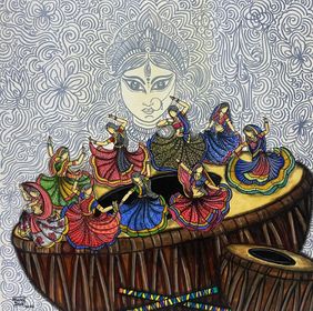 Navratrini by Mrinal Dutt, Painting | Mojarto