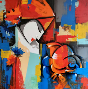 Mother and child by Pradeesh K Raman, Painting | Mojarto