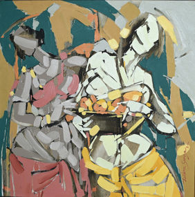 Fruit Sellers XVI by Wilson Souza, Painting | Mojarto