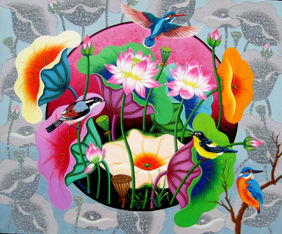 POND -21 by Sk Nur Ali, Painting | Mojarto