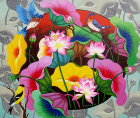 POND - 23 by Sk Nur Ali, Painting | Mojarto