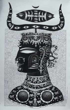 Empress 4  by Bhaskar Lahiri, Drawing | Mojarto