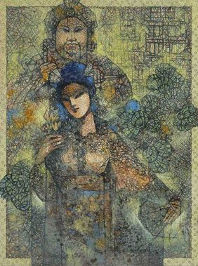 Chinese Fairy Tales (Adekha-Dekha) by Dhiren Sasmal, Painting | Mojarto
