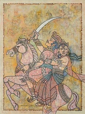 Prithviraj (Adekha Dekha) by Dhiren Sasmal, Painting | Mojarto