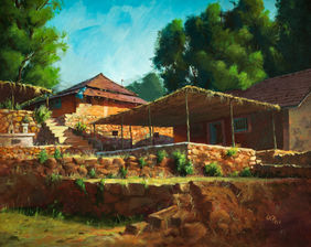 Village Diaries 02 by Milind Bhagwat, Painting | Mojarto