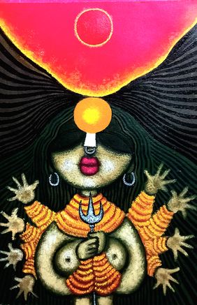 Devi of Power by Tuhin Rakshit, Painting | Mojarto