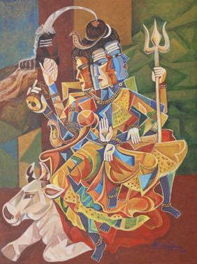 Shiva's Eternal Natyam by Annarapu Narender, Painting | Mojarto