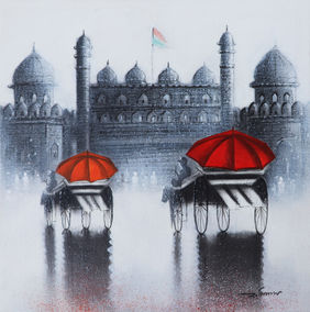 Red fort delhi by Somnath Bothe, Painting | Mojarto