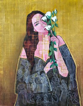Golden Grace by Zalak Dedhiya, Painting | Mojarto