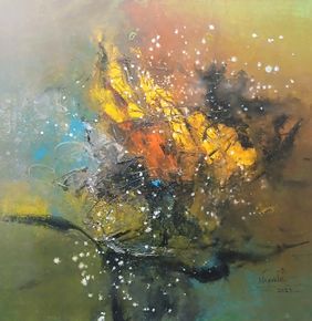 Luminous Stardust  by Dnyaneshwar Dhavale, Painting | Mojarto