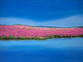 Pink Shore by Ramdas Thorat, Painting | Mojarto