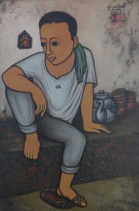 CHAI WALLAH by H S BHATI, Painting | Mojarto
