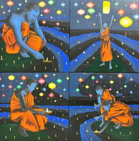 "Deepotsav" by Yashpal Kamble, Painting | Mojarto
