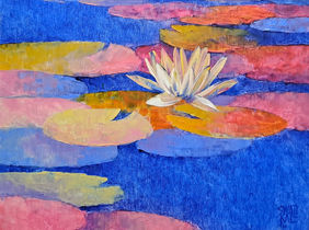 Waterlilies by Swati Kale, Painting | Mojarto