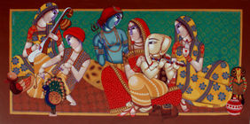 OUR FAMILY (Durga) by Sekhar Roy, Painting | Mojarto