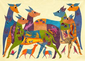 Gond Painting by Vijay Ukey, Painting | Mojarto