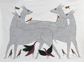 Gond Painting by Vijay Ukey, Painting | Mojarto