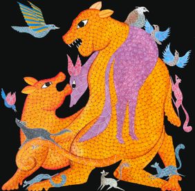 Gond Painting by Vijay Ukey, Painting | Mojarto