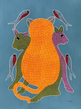 Gond Painting by Vijay Ukey, Painting | Mojarto