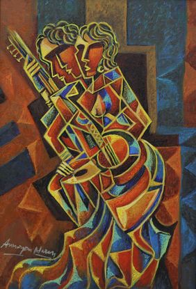 Entwined Rhythms by Annarapu Narender, Painting | Mojarto