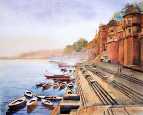Spiritual Heart of India - xxxi by Moinuddin Mullick, Painting | Mojarto