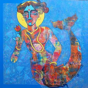 Matsyavatar by Ramana Peram , Painting | Mojarto