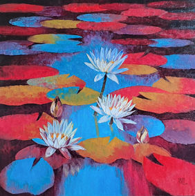 Waterlilies by Swati Kale, Painting | Mojarto