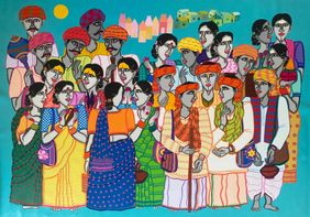 Journey of hopes and wishes by Dhan Prasad, Painting | Mojarto