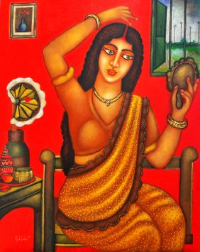 Saaz Shringer by Piyali Sarkar, Painting | Mojarto