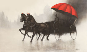 Rythmic Monsoon Ride by Somnath Bothe, Painting | Mojarto