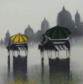 Rhythmic monsoon ride by Somnath Bothe, Painting | Mojarto