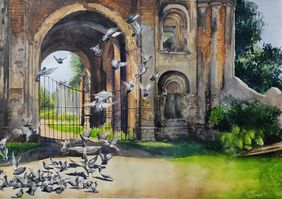 Monuments  by Soyli Saha, Painting | Mojarto