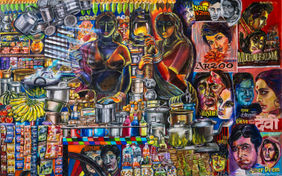 tea stall by Arun Mishra, Painting | Mojarto