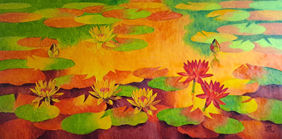 Waterlilies by Swati Kale, Painting | Mojarto