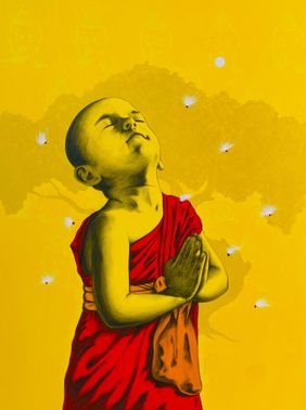 Praying Hands by Yashpal Kamble, Painting | Mojarto